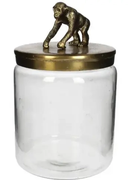 Mensa Home Стеклянный контейнер 25см обезьянка