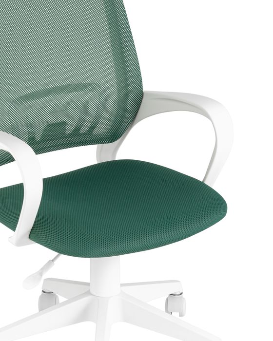 Кресло офисное TopChairs ST-BASIC-W зеленый крестовина пластик белый Stool Group