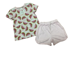 Костюм на девочку футболка и шорты из кулирки(100% хлопок) на рост 104,110 см