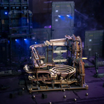 Марбл-трасса ночной город LGA01 от ROKR - Деревянный конструктор, сборная механическая модель, 3D пазл, трасса для шариков