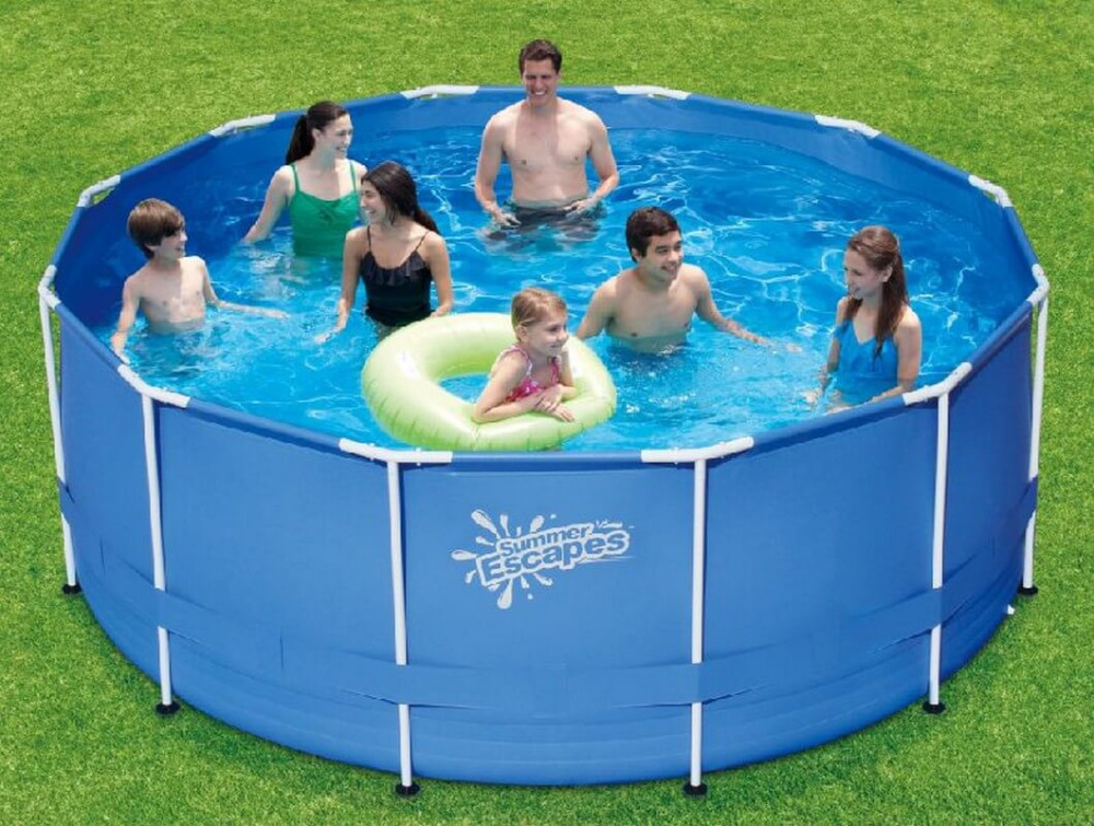 Каркасный бассейн Polygroup Summer Escapes 396х132 см + лестница, настил, тент (P20-1352-Z)