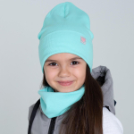 Шапка для девочек мятный, р-р 50-54 4850291
