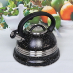 Чайник из нержавеющей стали 3,5л «Грация» со свистком, черный