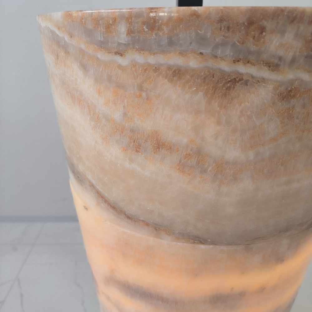 Раковина напольная из оникса Yellow ON-04196 (40*40*90 см)