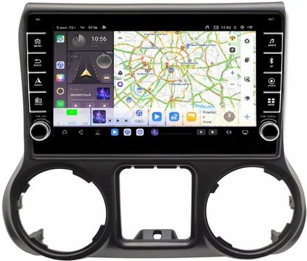 Магнитола для Jeep Wrangler 2014-2018 - Carmedia OL-1258-2 (кнопки и крутилки) Android 13, TS20, 6+128Гб, CarPlay, 4G SIM-слот