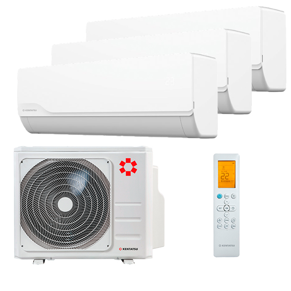 Мультисплит система на 3 комнаты Kentatsu KMGKU21HZRN1 x 3 / K3MRB60HZRN1
