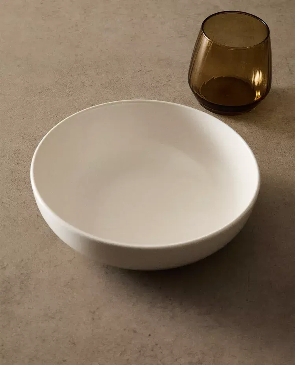ZARA HOME ГЛУБОКАЯ ТАРЕЛКА ИЗ КЕРАМИКИ, БЕЛЫЙ