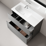 Тумба напольная Sancos Folk Floor левая 995х445х850, c двумя ящиками оснащенными доводчиками, Ergraut soft, арт.FL100FLES