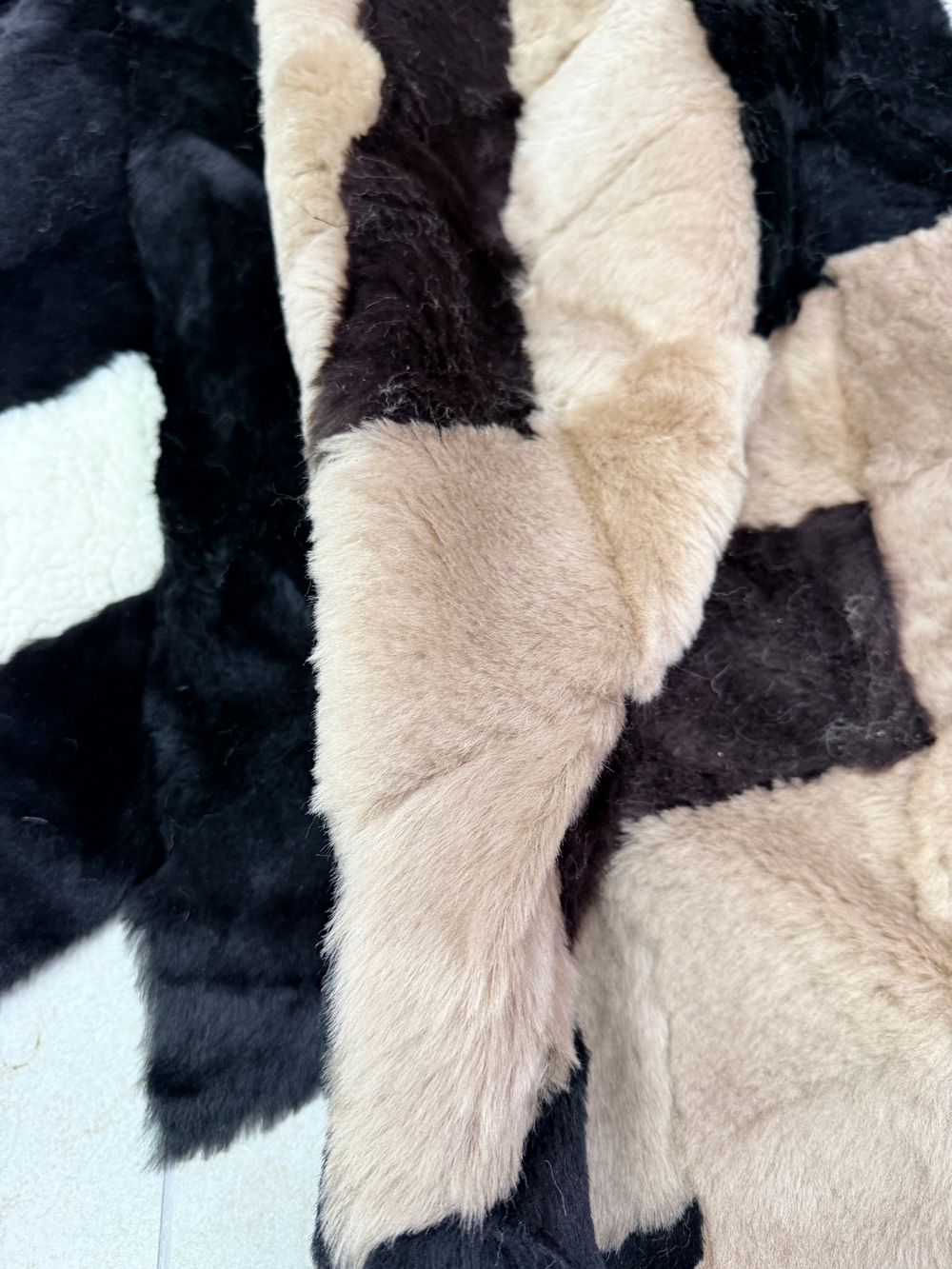 Покрывало меховое ковер из шкуры овчины