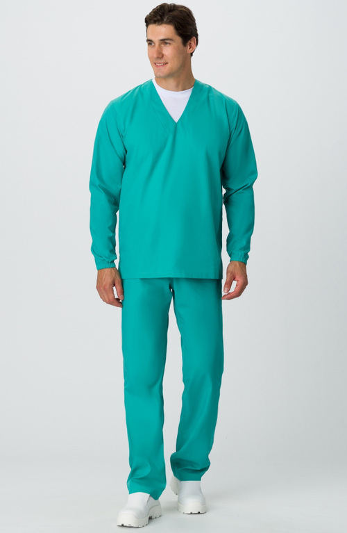 Костюм мужской ХАССП-База (тк.ТиСи,120), бирюзовый