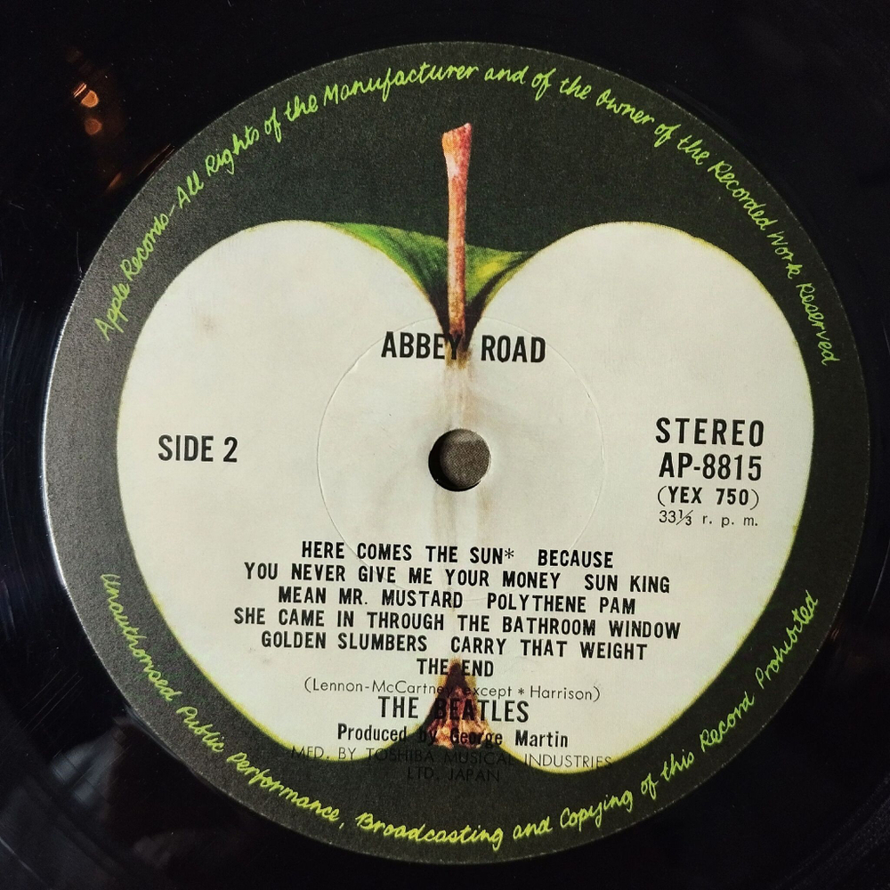 Винтажная виниловая пластинка LP The Beatles Abbey Road (Japan 1969) (No Obi) 1 Press Come Together
