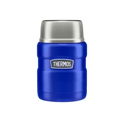 Термос для еды THERMOS KING SK-3000 0.47L, складная ложка, синий