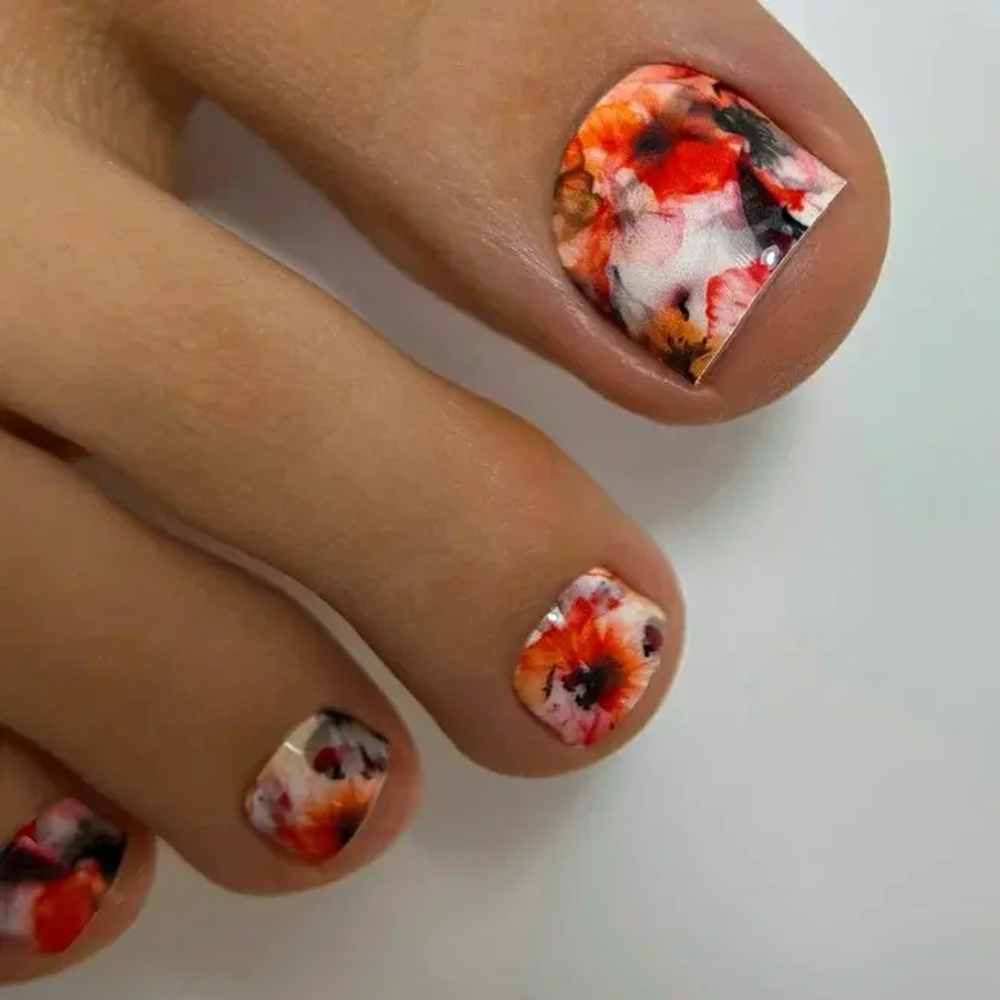 Пленка для педикюра Crazy Manic autum flowers p