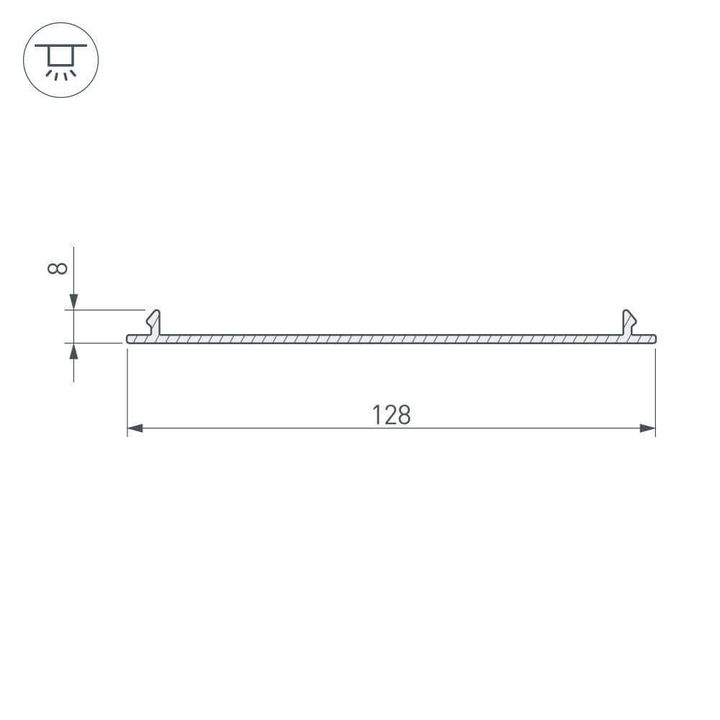 Профиль Arlight-верх TOP-LINIA140-С-2000 ANOD 016985