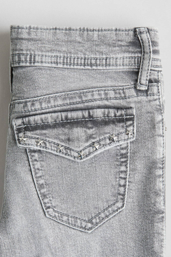 H&M Расклешенные джинсы с заниженной талией, светло-серый