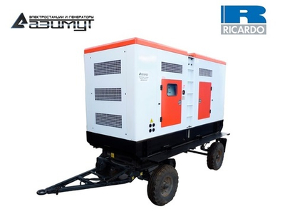 Дизельный генератор Азимут ЭД-250-Т400-2РПМ19 Ricardo на шасси в капоте с автозапуском