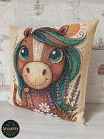 Декоративный гобеленовый чехол для интерьерной подушки Маруся 38*38
