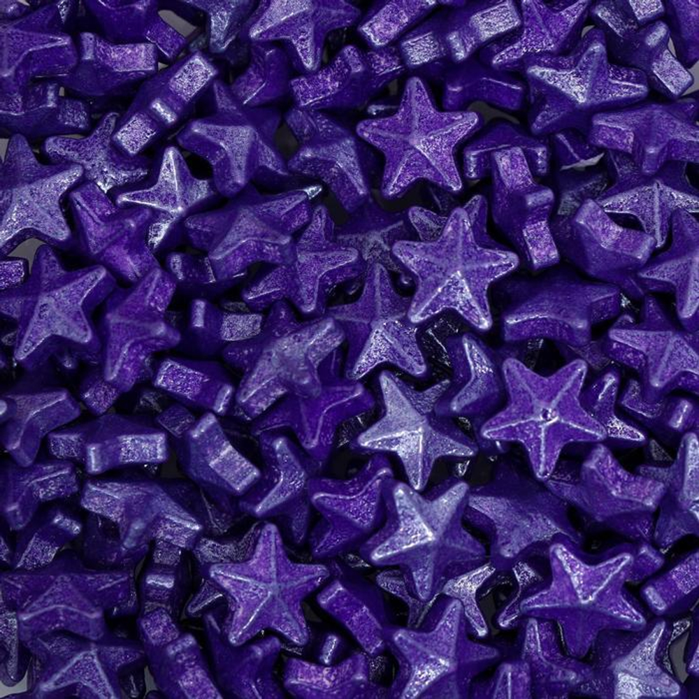 Посыпка кондитерская "Звёзды фиолетовые крупные" 30г