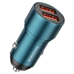 Автомобильное зарядное устройство Borofone BZ19 2.4A 2xUSB + кабель microUSB Gold