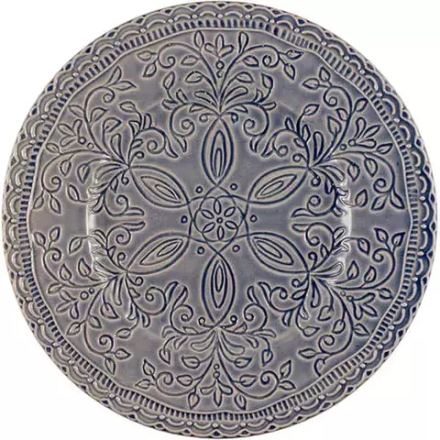 Тарелка «Скалистос» мелкая керамика D=225,H=25мм голуб