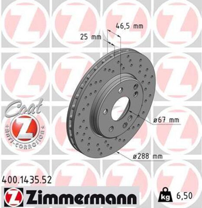 ZIMMERMANN - 400143552-ZIM - Brake Disc