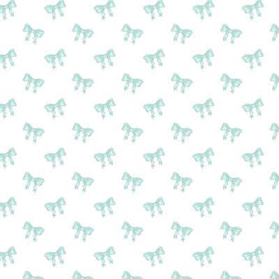 Бирюзовые бантики на белом