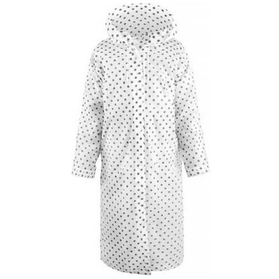 Дождевик EVA с капюшоном на кнопках, горох