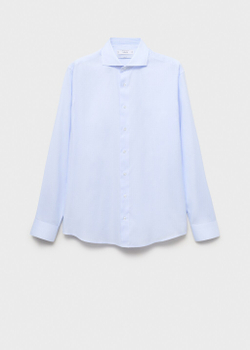 Костюмная рубашка slim fit из твила с микропринтом