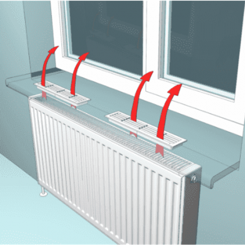 Пластиковые переточные решетки серии ДП 450х91