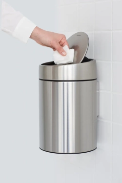 Brabantia Контейнер для мусора Slide Bin 5л, матовая сталь 477546