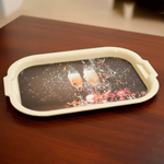 Поднос 36*50см "Бокалы", слоновая кость