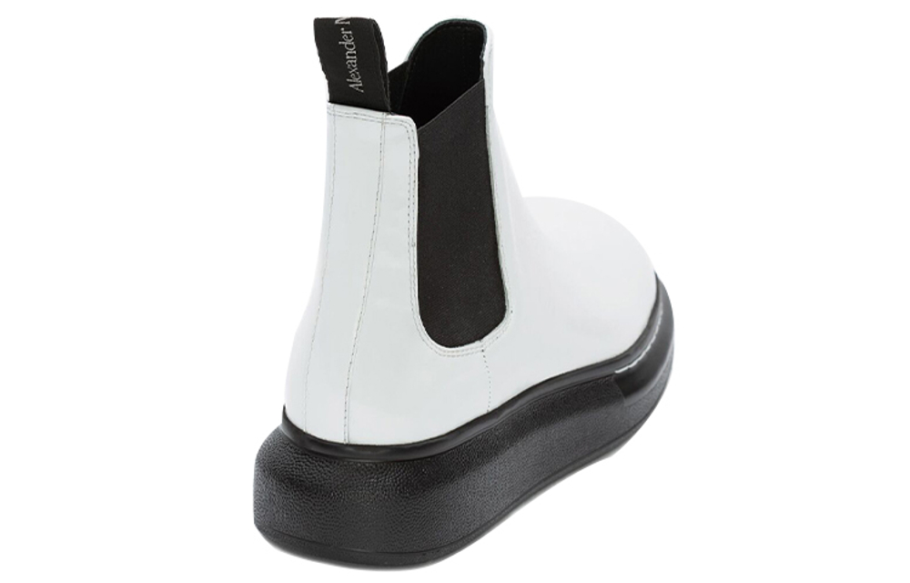 Alexander McQueen Hybrid Chelsea Boot Black White Women"s