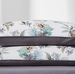 Постельное белье ЕВРО (двуспалка) Египедский Хлопок Белый ягодки