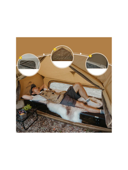 Палатка Naturehike Mountain Stream, 1-местная, алюминиевый каркас, бежевая
