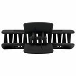 Краб для волос 10,5 см, soft-touch, чёрный, MONTE VITA, 456999