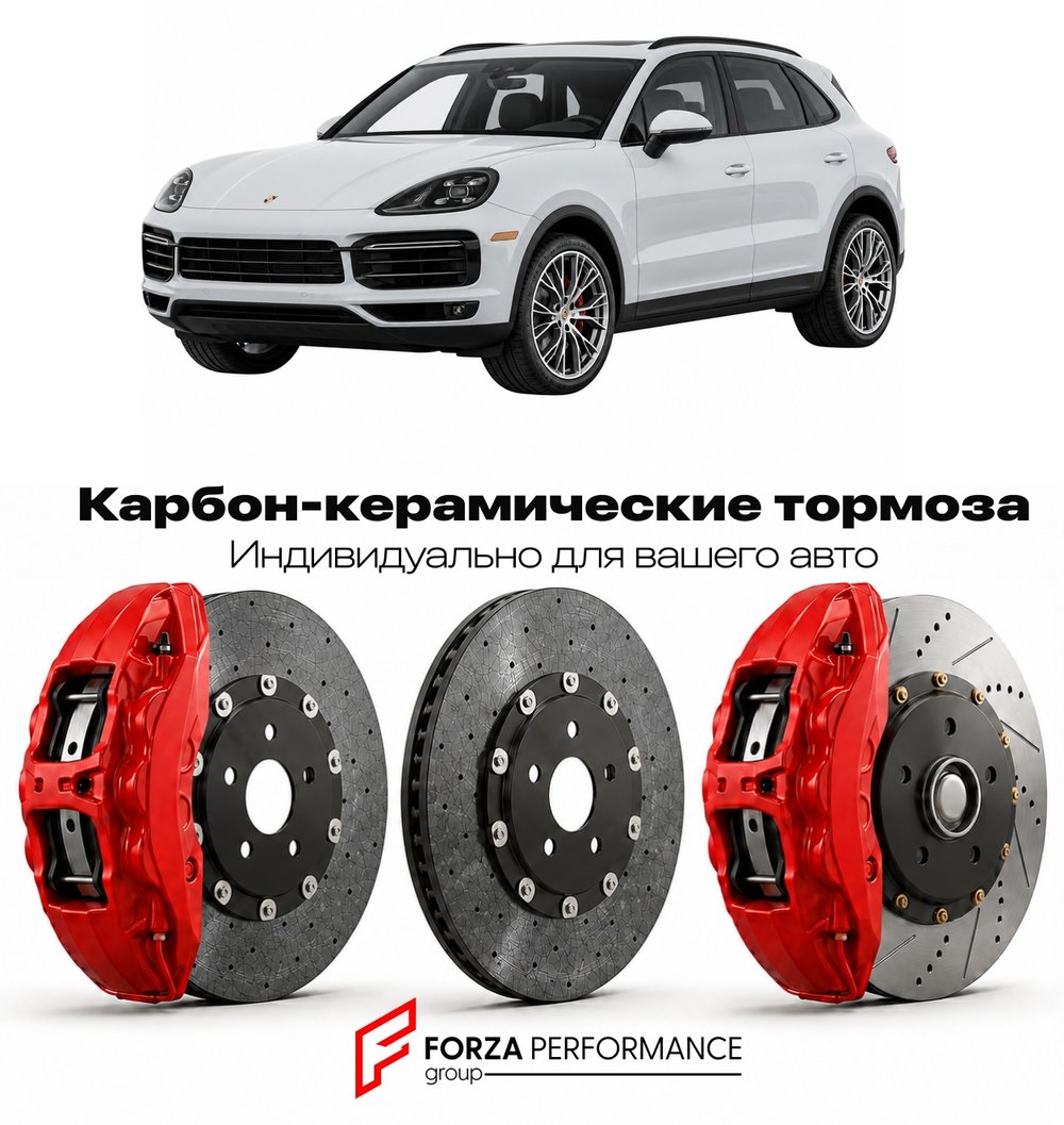 Карбон-керамическая тормозная система для Porsche Cayenne Turbo E3 2018-2026 Порше