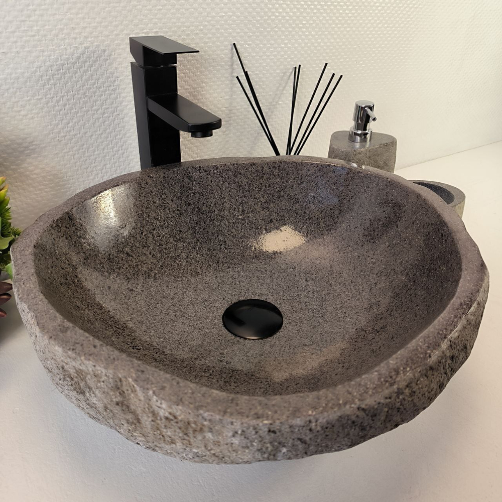 Раковина из речного камня RS-65384 45*43*15 0856