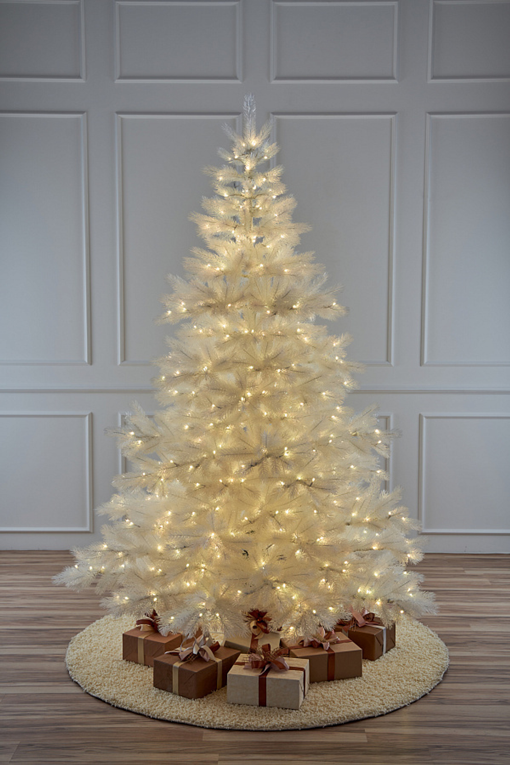 Ель искусственная с лампочками Монблан Elite хрустальная 2,1м металл 100% Литые веточки МаксКристмас