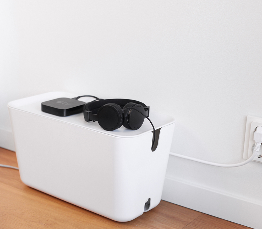 Органайзер для проводов cablebox большой белый