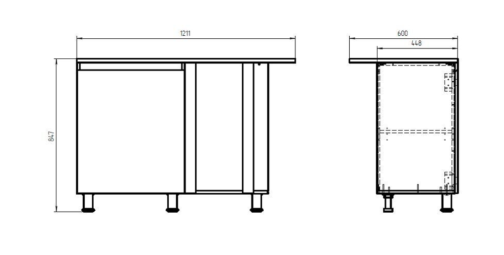 Модуль напольный угловой Севилья,1211х600х847 №12, Dipriz