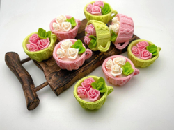 "Чашка с розами" мыло