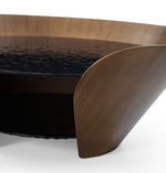 Стол журнальный CT6123 (D100,3) закаленное стекло/бронзовый