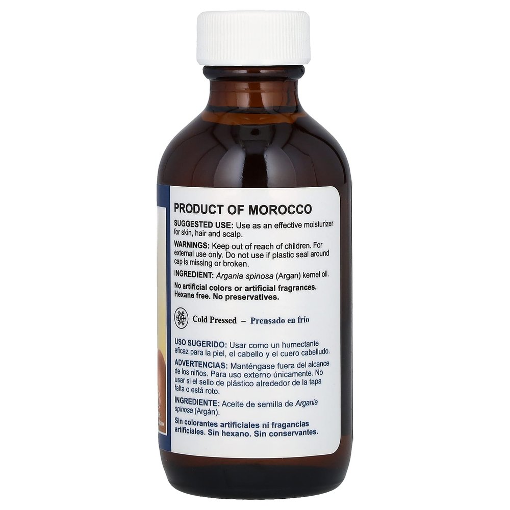 De La Cruz, 100% чистое аргановое масло, 59 мл (2 жидк. Унции)