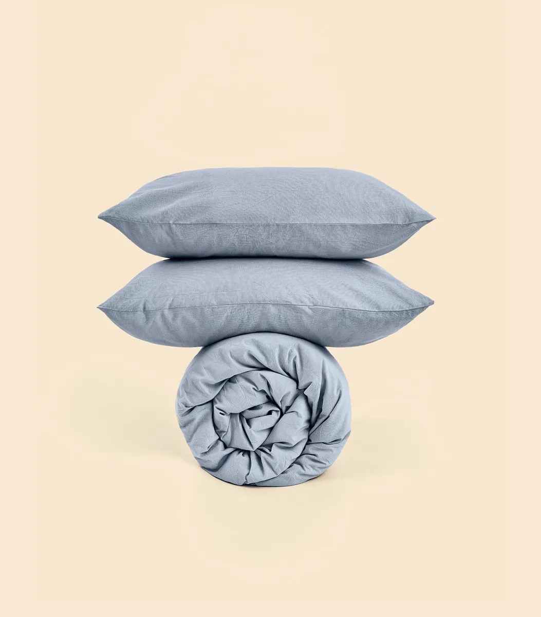 Простыня - Melange Blue-gray - 200x200x30 (на резинке)