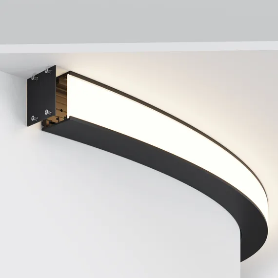 Радиусный профиль 35x35 D1500мм внешний 1/4 круга черный Led Strip alm-3535r-b-ex-90°-1.5m