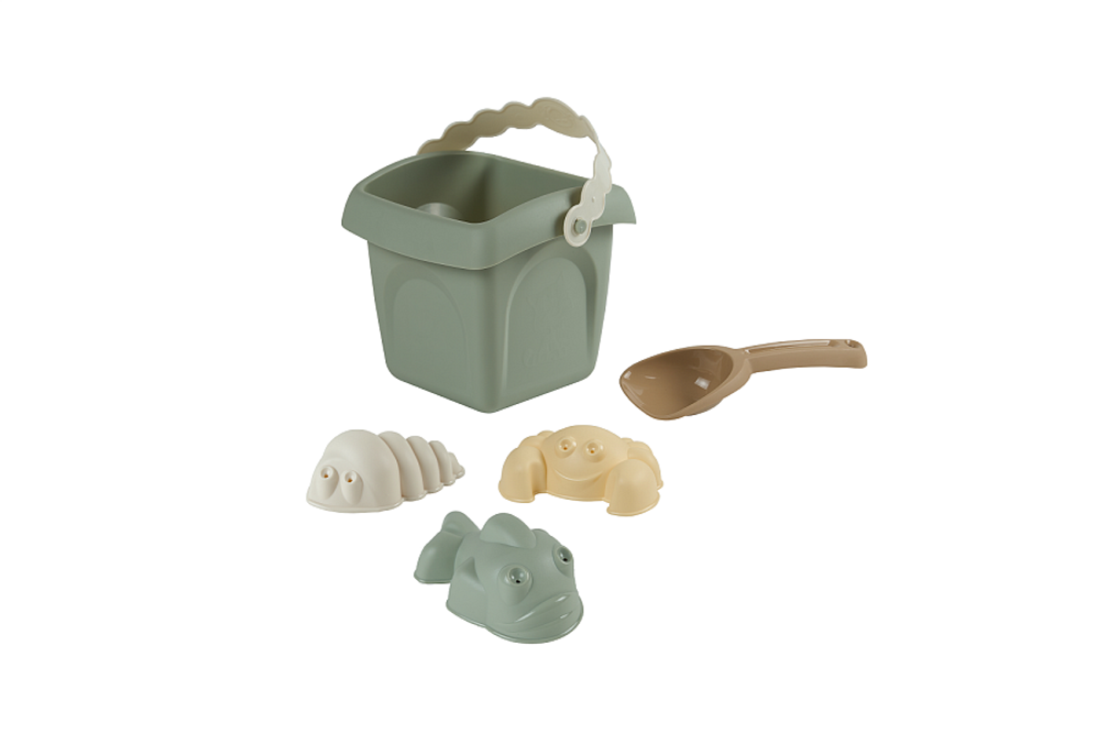 Набор для песка: ведро большое, совок, 3 формочки "Эстетика" сет.(Нордпласт)