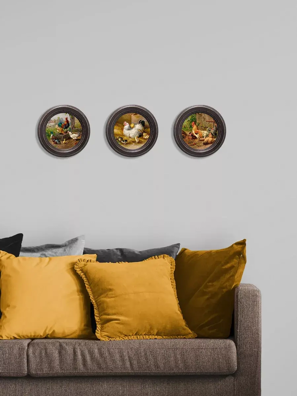 Картины на стену интерьерная на холсте 3 шт 17.5 см