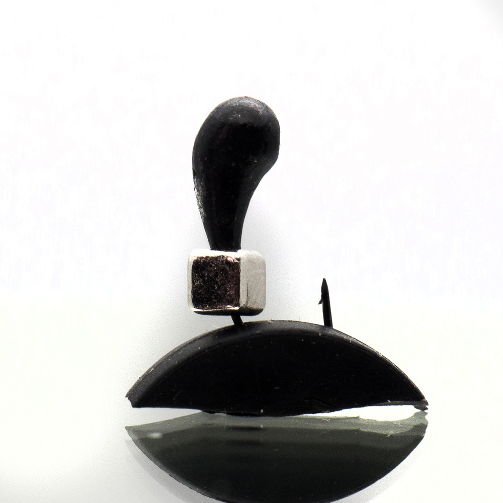 Мормышка "Уралка", Латунь, кубик Серебро/Золото, шарик Металл/Желтый (0.7гр, 20шт/уп)