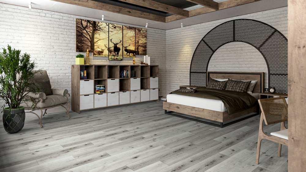 LVT-плитка Damy Floor T7020-2-LVT Дуб Классический Серый