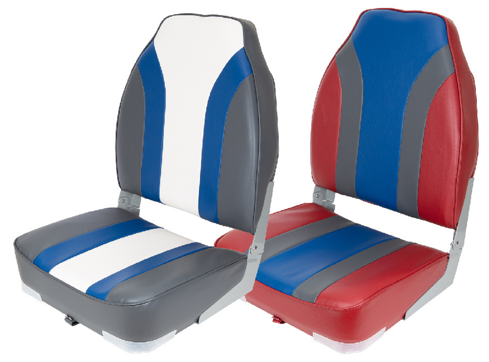 Кресло Highback Rainbow Boat Seat - Красный/Графит/Синий